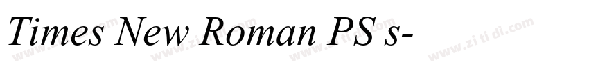 Times New Roman PS s字体转换